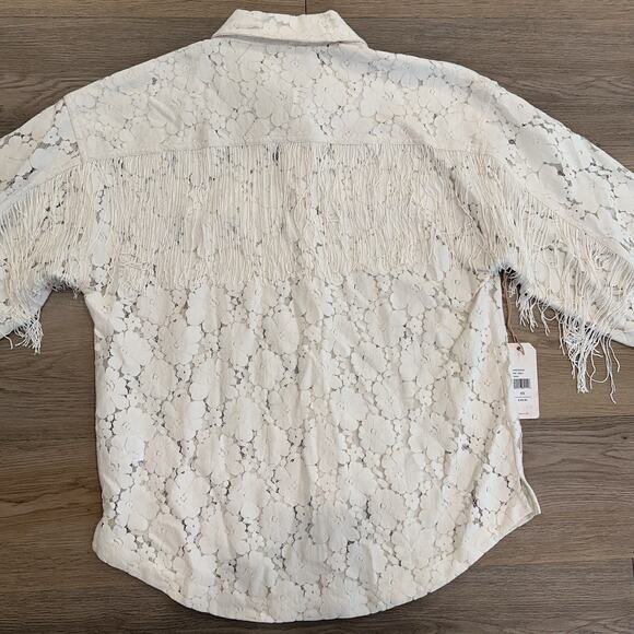 Shyanne NWT XS Lace Fringe Button-Down Shacket Cowgirl Western Stagecoach Rodeo - Picture 13 of 16